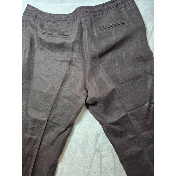 Willi Smith Women's Blazer & Pant Linen Suit - Brown - 8/10 - Picture 14 of 16